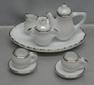 Dollhouse Silver-trimmed White Tea Set